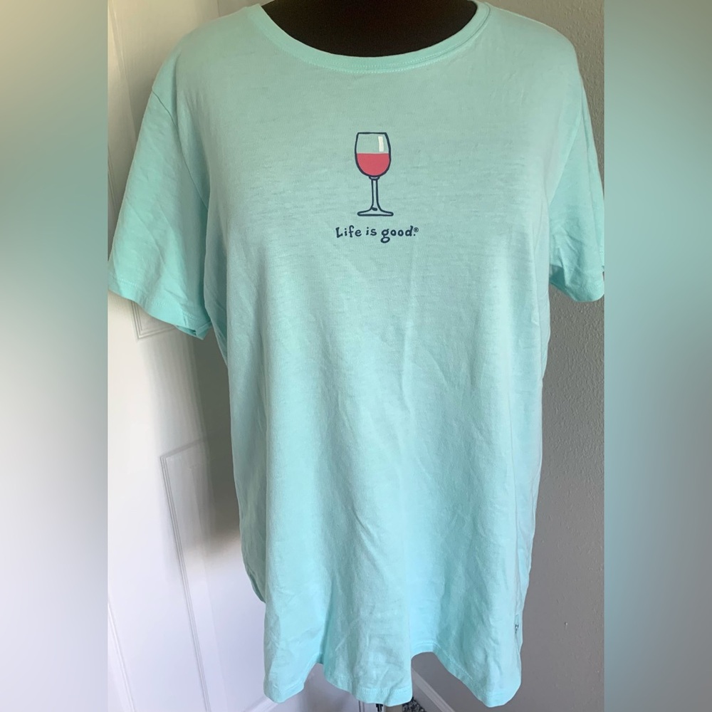 Life Is Good Light Turquoise  'Do What You Love' Tee